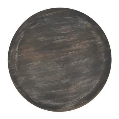 Saro Lifestyle Rustic Woodland Charger (Set of 4), Black, 14"x14" | Target
