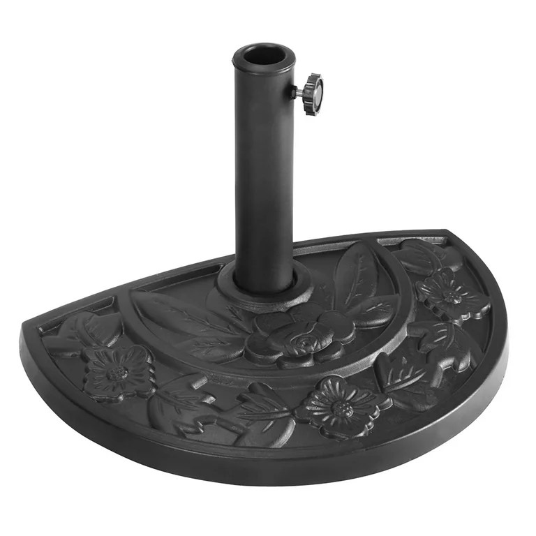 Costway 20'' Outdoor Patio Half Round Umbrella Base Stand Resin Deck Table Sun Shade | Walmart (US)