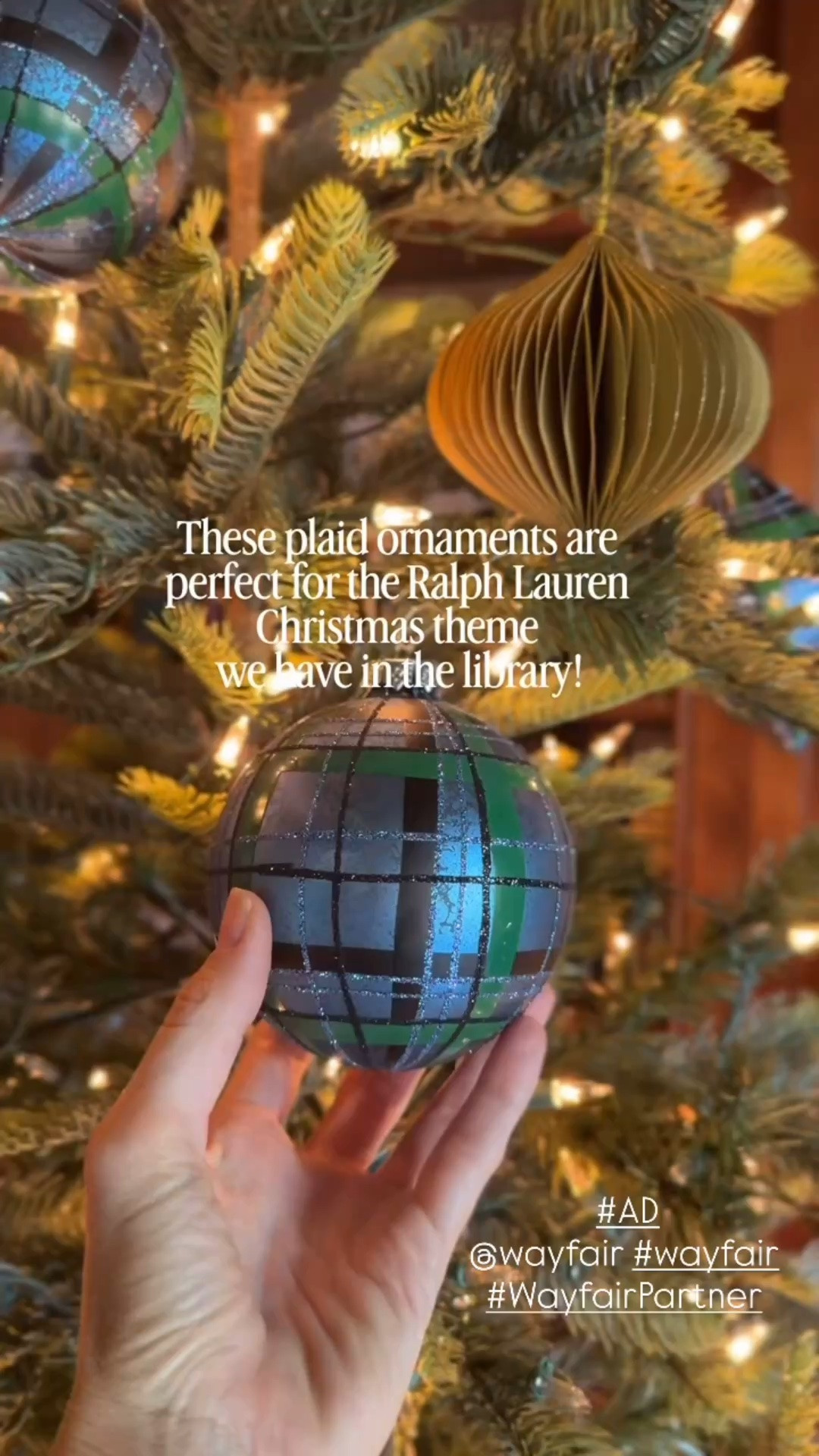 #AD These plaid ornaments are perfect for the Ralph Lauren Christamas tree theme we have in the library! @Wayfair  #wayfair #WayfairPartner

#LTKSeasonal #LTKHome #LTKmomlife
