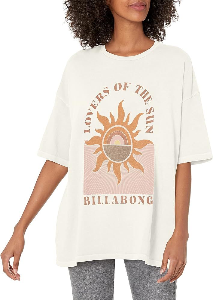 Billabong Women's 100% Cotton Short Sleeve Boy Fit Tee Oversized | Amazon (US)