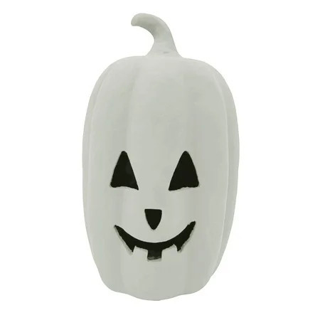 DJJGXAN Paper Mache Jack-o'-Lantern Tabletop Decoration, White, 6.29", Halloween Decorations, Halloween Pumpkin, Fall Decor | Walmart (US)