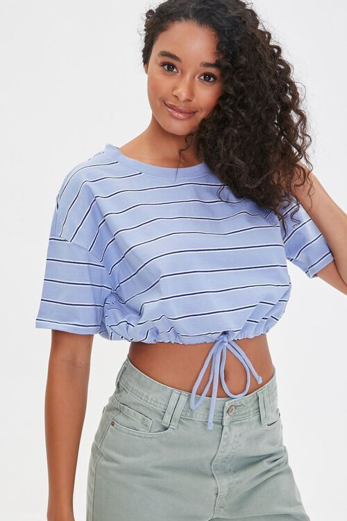 Striped Drawstring Crop Top | Forever 21 (US)