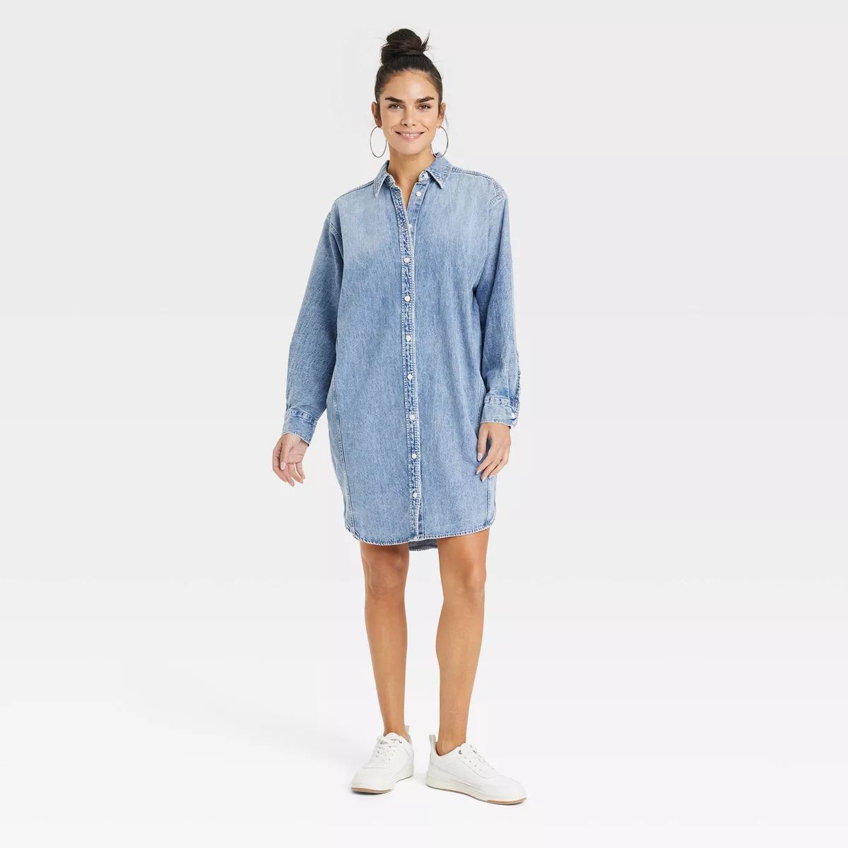 Women's Long Sleeve Mini Shirtdress - Universal Thread™ | Target