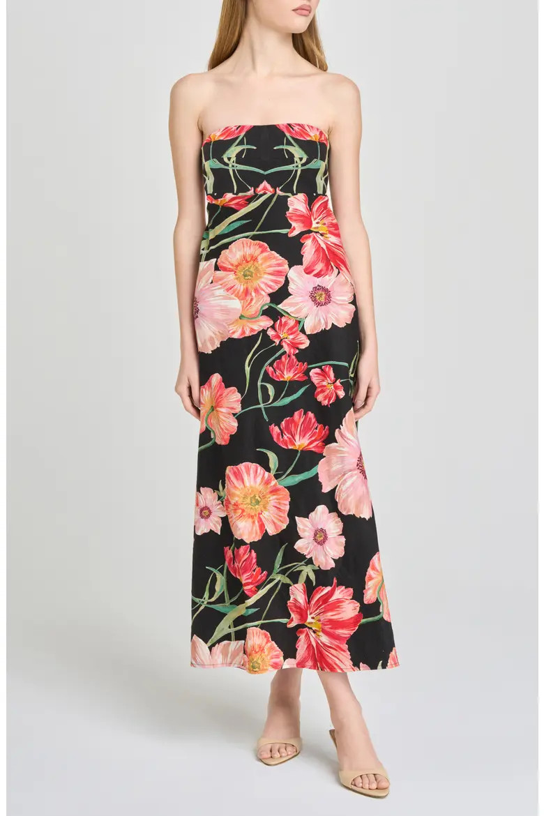 All Yours Floral Strapless Midi Dress (Women) | Nordstrom | Nordstrom