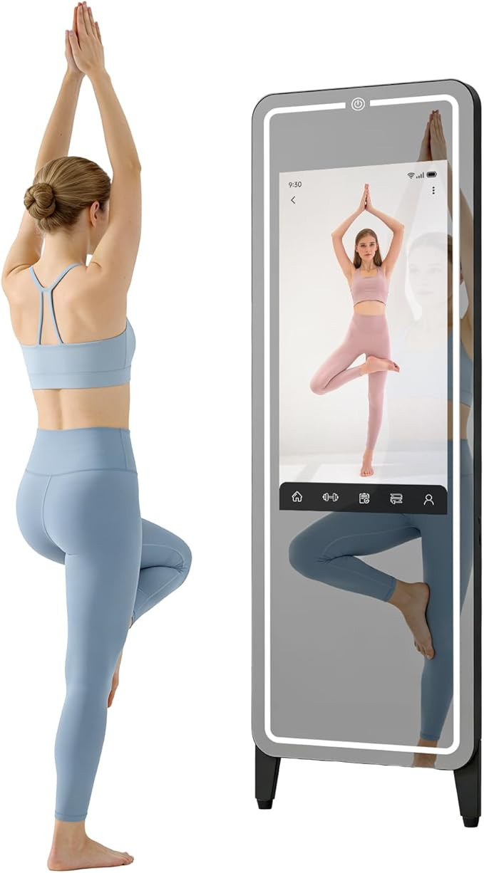 Smart Fitness Mirror 32" Touchscreen Android Open System Workout Monitor with 63" Full Length HD ... | Amazon (US)