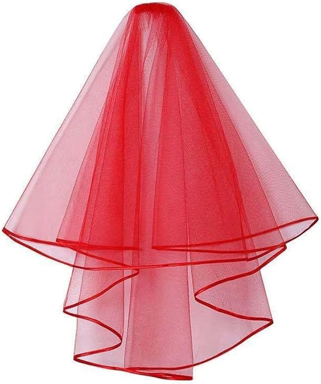 Miskon Halloween Cosplay Costume Veil Women's Tulle Short Bridal Veils Wedding Accessories | Amazon (US)
