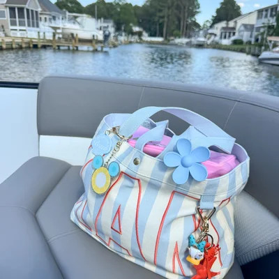 Striped Custom Alpha Tote - Custom Coast | BaubleBar