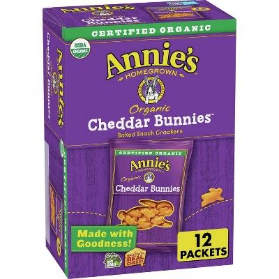 Annie's Cheddar Bunnies Baked Snack Crackers - 12oz | Target