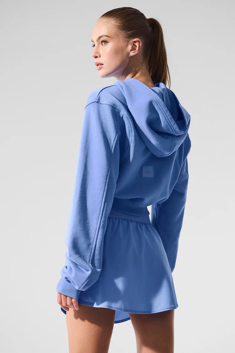Sweet Escape Zip Up Hoodie - Crystal Clear Blue | Alo Yoga (US)