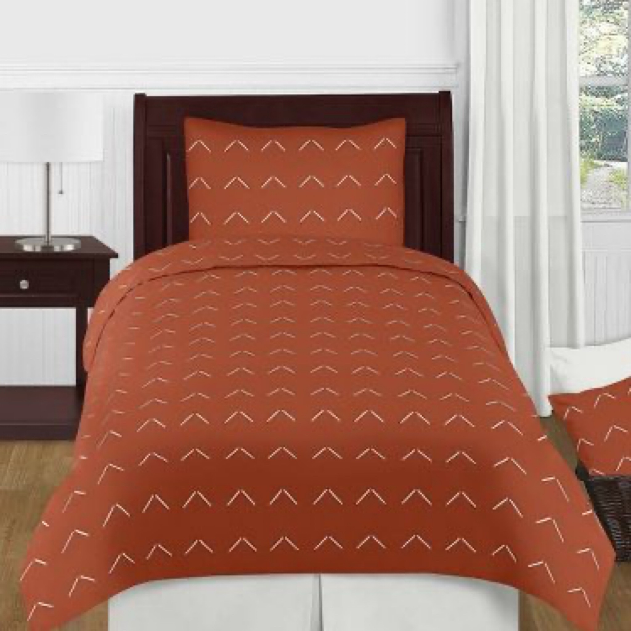 Love this amazing rust color! I wanted something simple and neutral, with a pop of fun underneath with the sheets! It’s also soooo comfy. Van got into bed and was wowing over how comfortable the comforter was! 

#kidsroom #dinosaurroom #dino #dinodecor #dinosaurdecor #comforter #rustbedding #orangebedding #rustorangedecor #kidsbedding #targetfind #targetdecor #targetstyle 

#LTKhome #LTKkids #LTKstyletip