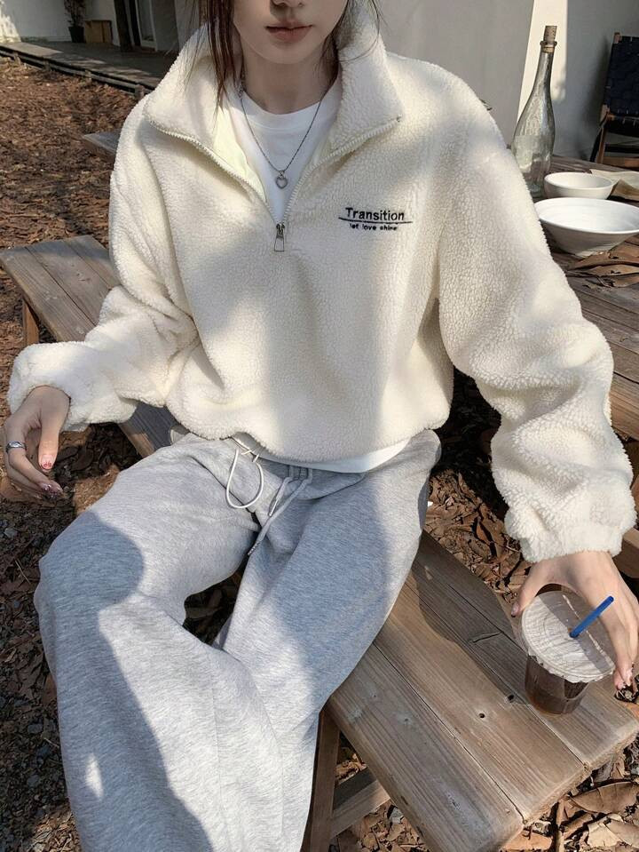 Dazy Star Vrouwen Pluche Sweatshirts Met Geborduurd | SHEIN