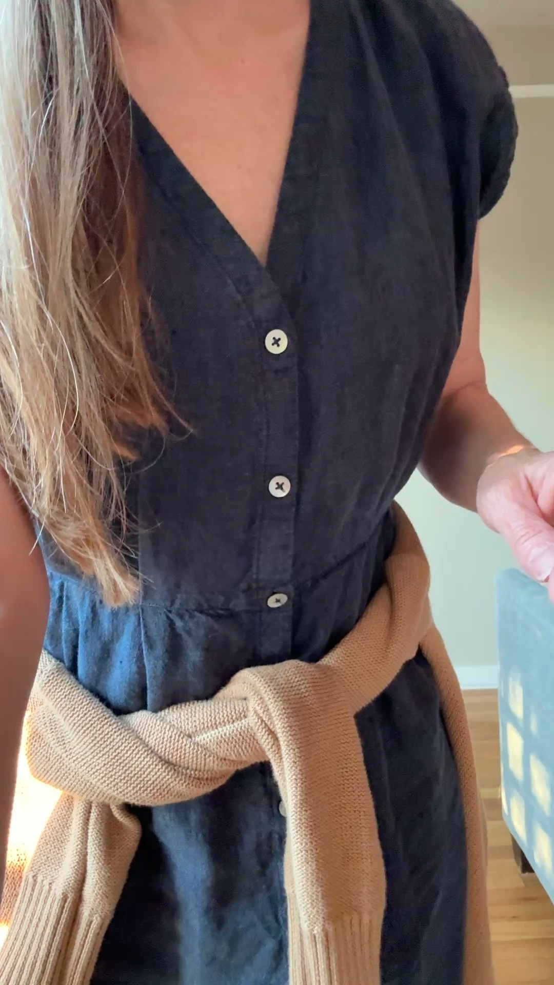 Cool linen dress sold out but I linked another one, as well as the exact cardigan and sandals. 

#LTKgrwm #LTKOver40 #LTKMidsize