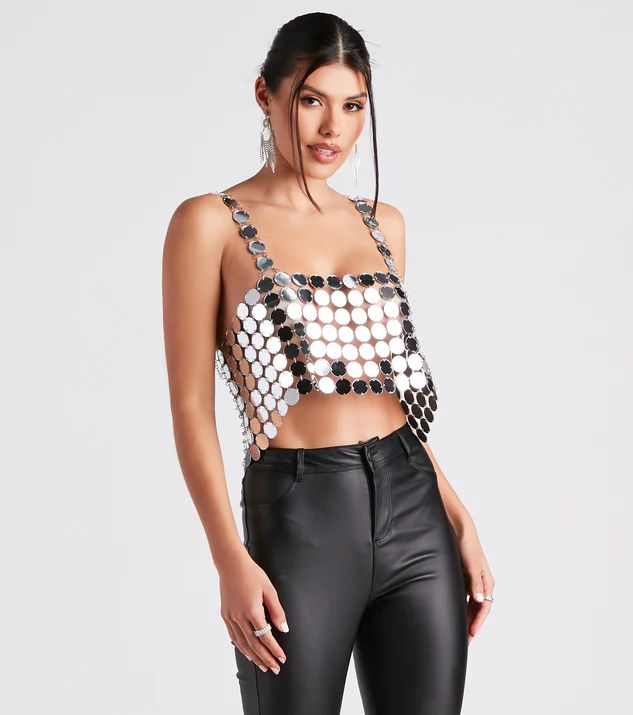 Daring Babe Chainmail Crop Top | Windsor Stores