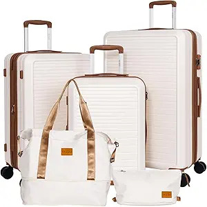 OUZZO Luggage,suitcase set,luggage sets 3 piece,carry-on luggage with wheels,check in luggage,exp... | Amazon (US)