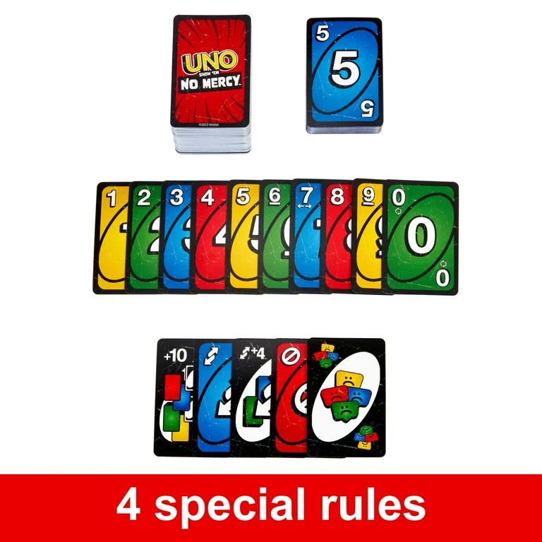 UNO Show ‘em No Mercy Card Game for Kids, Adults & Family Night, Parties and Travel | Walmart (US)