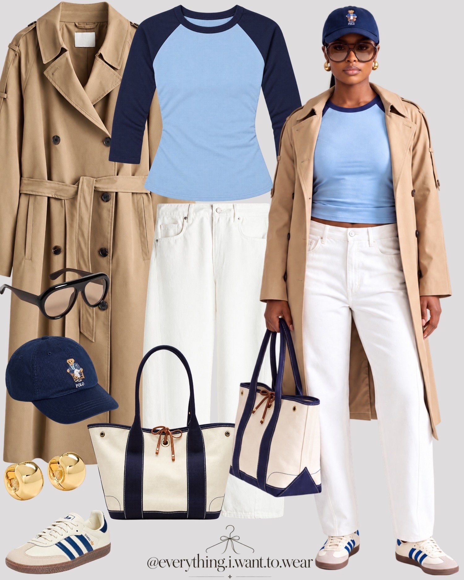 Casual outfit with a trench coat.

#LTKootd