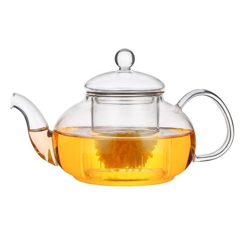 Glass Teapot Stovetop Safe-Clear Teapot with Removable Infuser-Loose Leaf and Blooming Tea Maker (20.3oz) | Amazon (US)