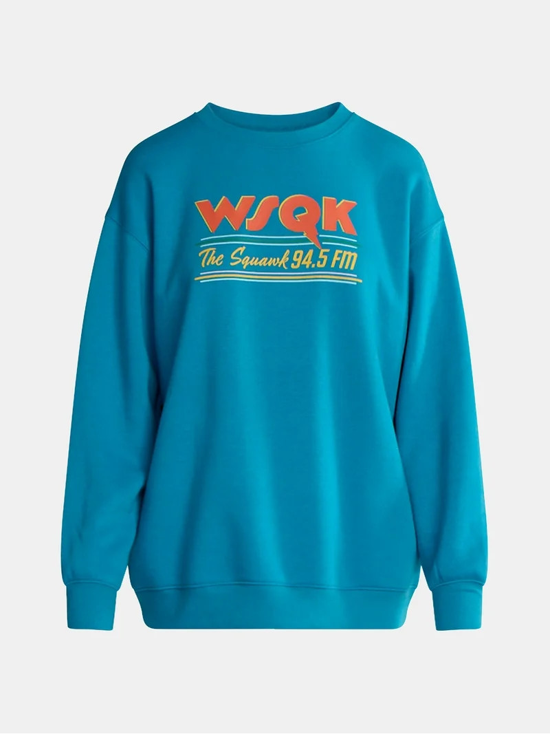 Netflix Stranger Things Oversized Fleece Sweatshirt from No Boundaries, Women’s Plus | Walmart (US)