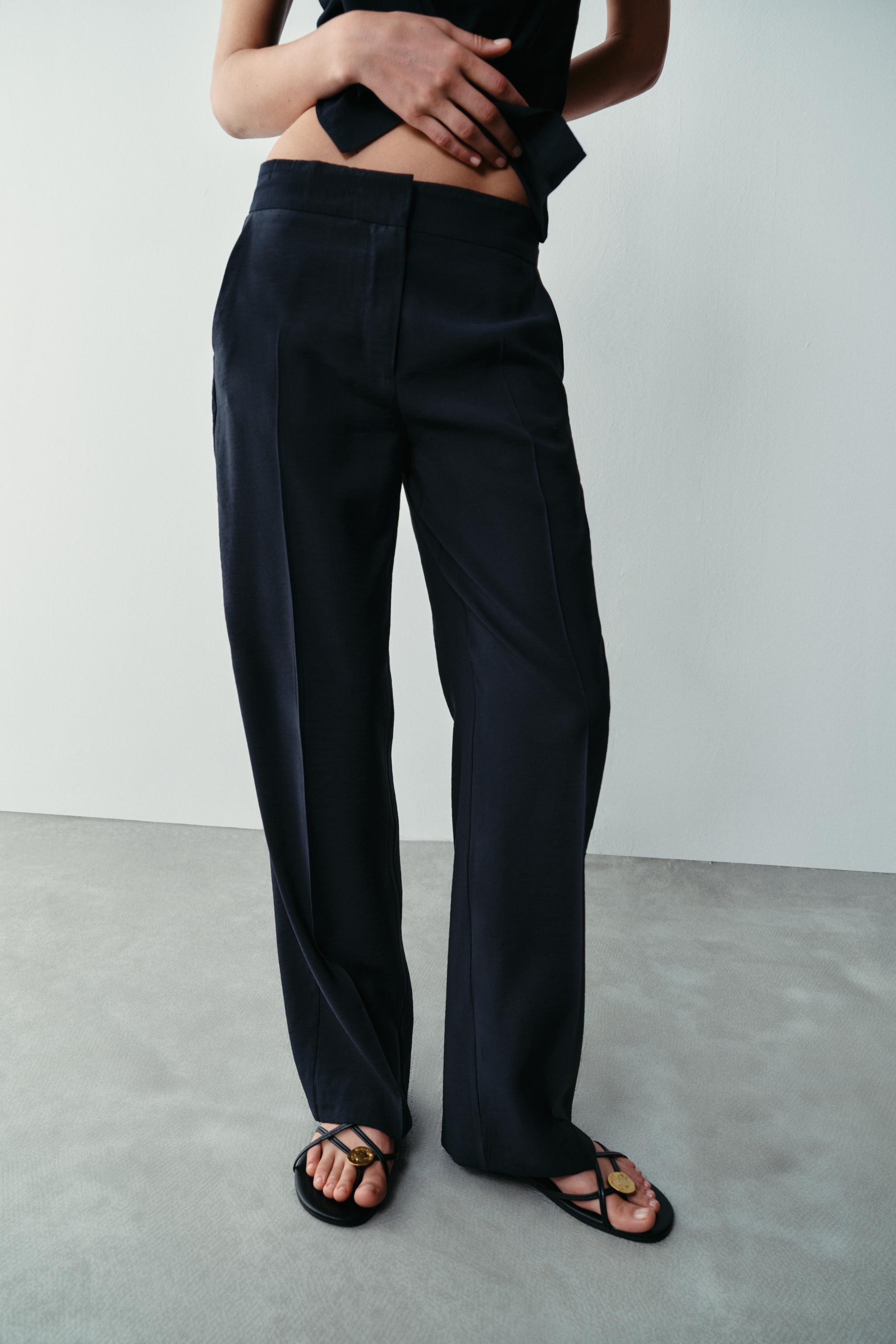 HIGH-RISE STRAIGHT-LEG TROUSERS | Zara US