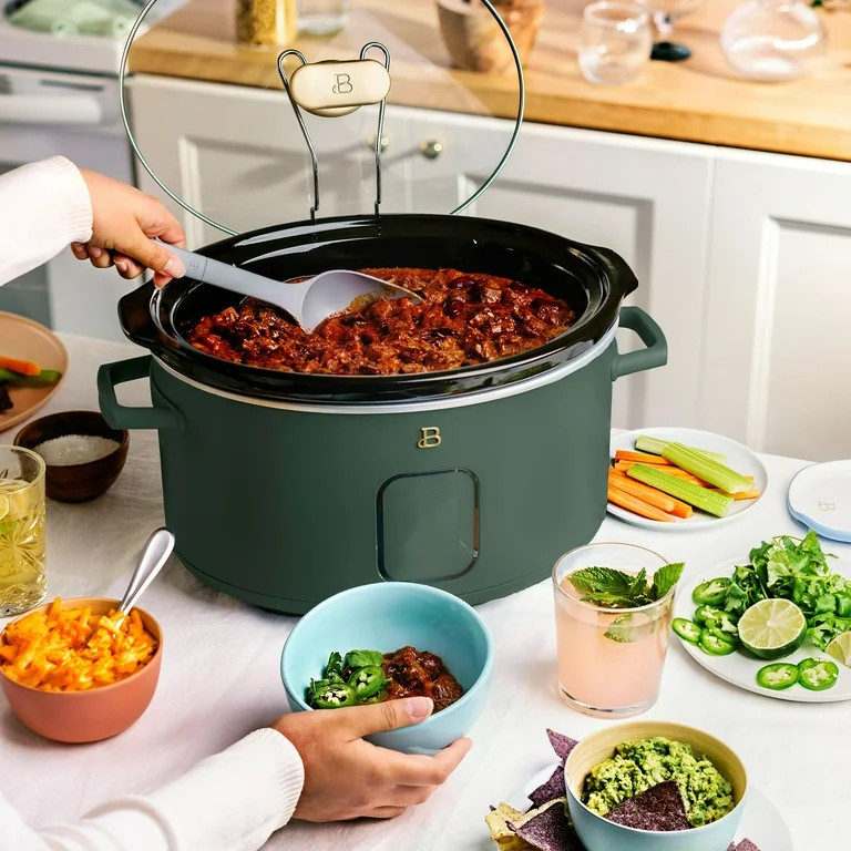 Beautiful 6 Qt Programmable Slow Cooker, Thyme Green by Drew Barrymore | Walmart (US)