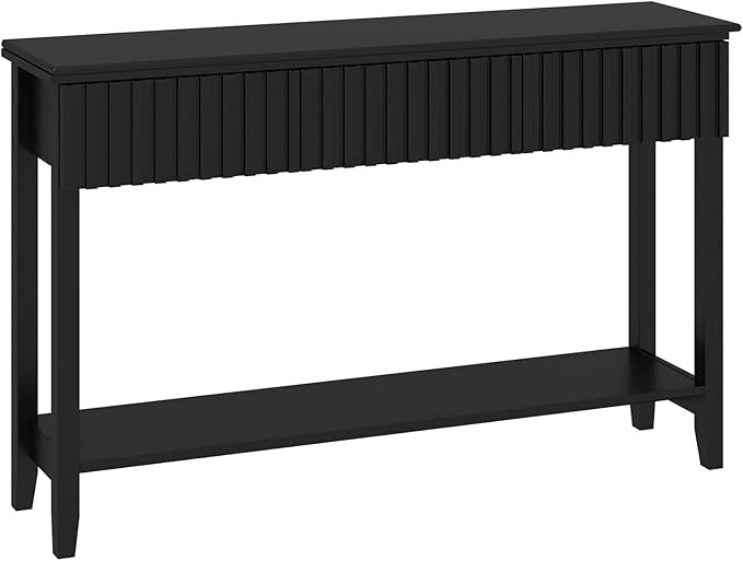 LAZZO Painted Wood Console Table Narrow Long Sofa Table Modern Behind Couch Table Fluted Entryway... | Amazon (US)