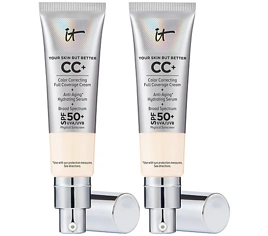 IT Cosmetics Your Skin But Better CC Cream Duo with SPF50 Auto-Delivery - QVC.com | QVC