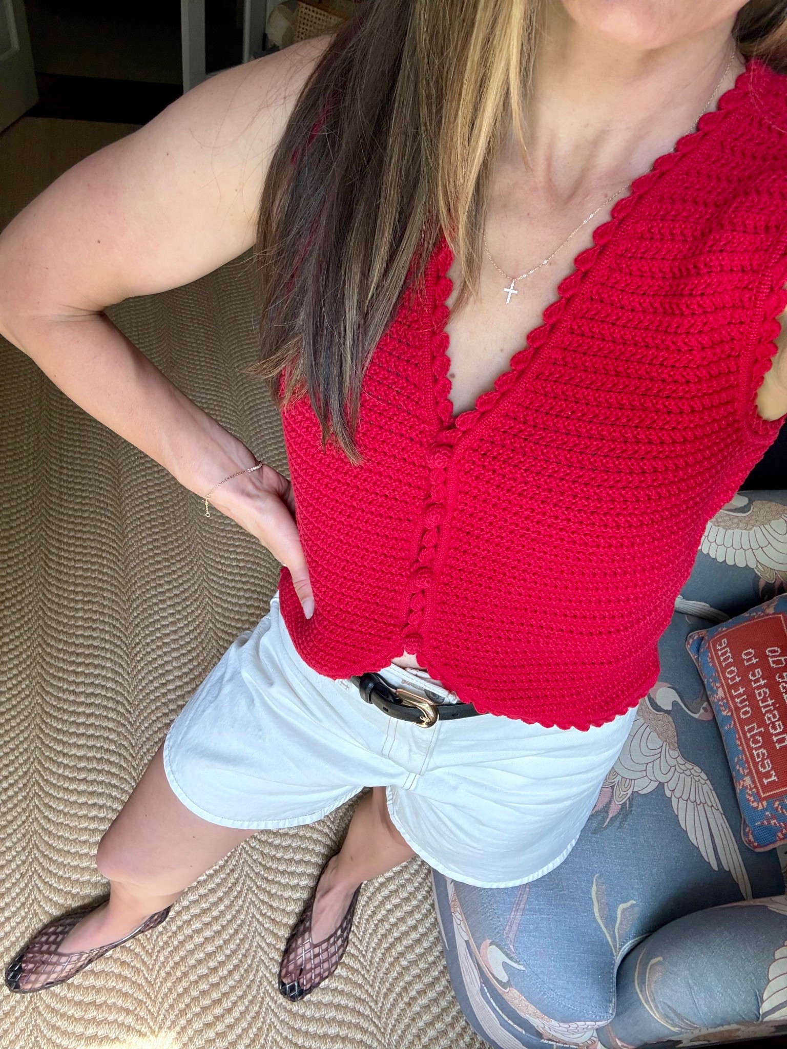 I’m obsessed with this red top! I’ll wear it all summer long for the office with linen pants and with shorts - perfect for the 4th of July too  

#LTKSeasonal #LTKootd #LTKmomlife