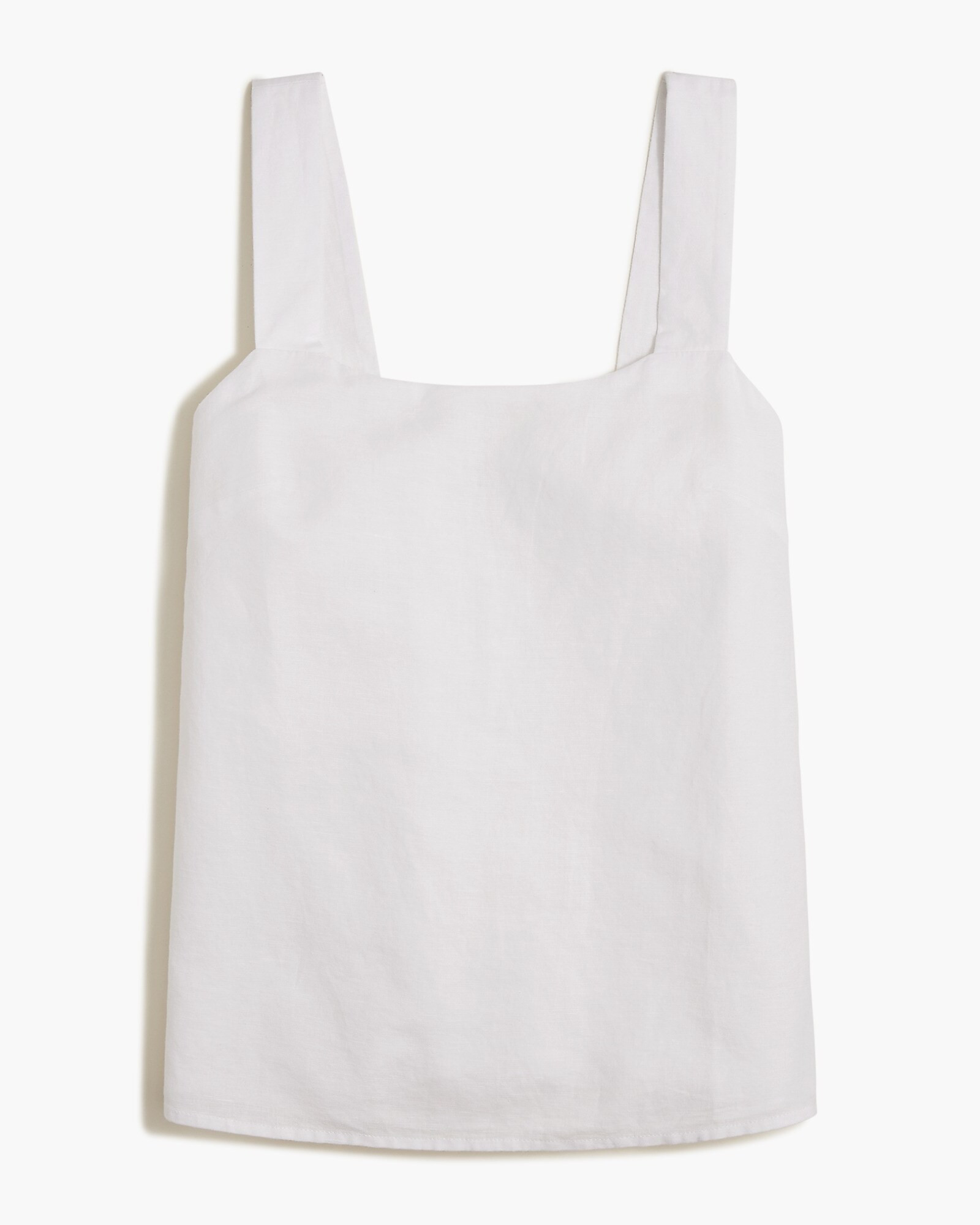 Linen-blend squareneck tank top | J.Crew Factory