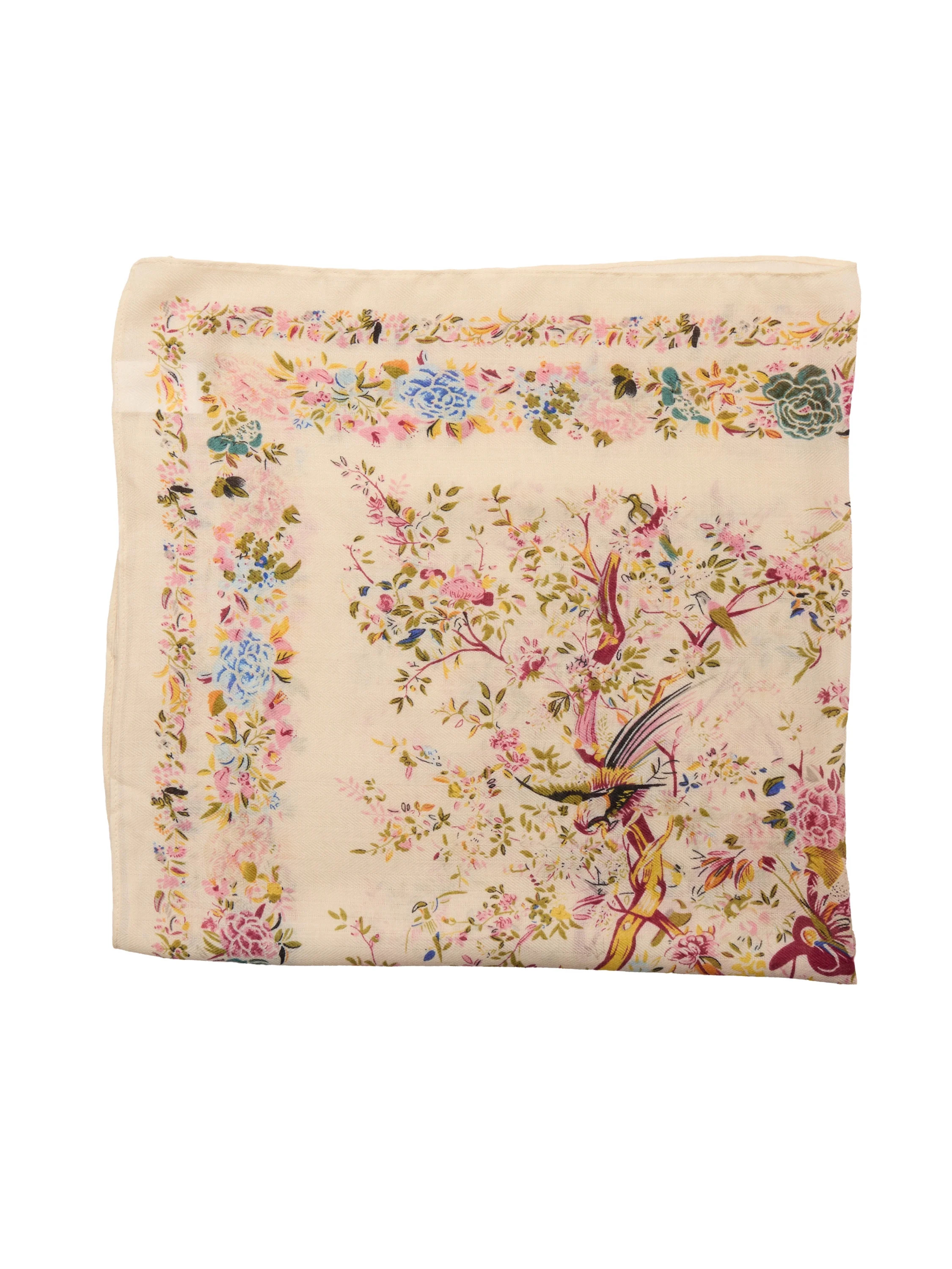 No Boundaries Polyester Printed Scarf, Women's, One Size, Ivory | Walmart (US)