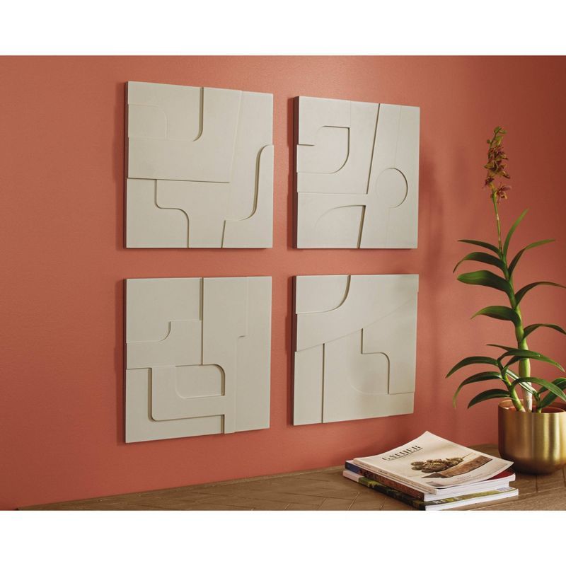 (Set of 4) 12" x 12" 3D Decorative Graphic Tiles - Threshold™ | Target