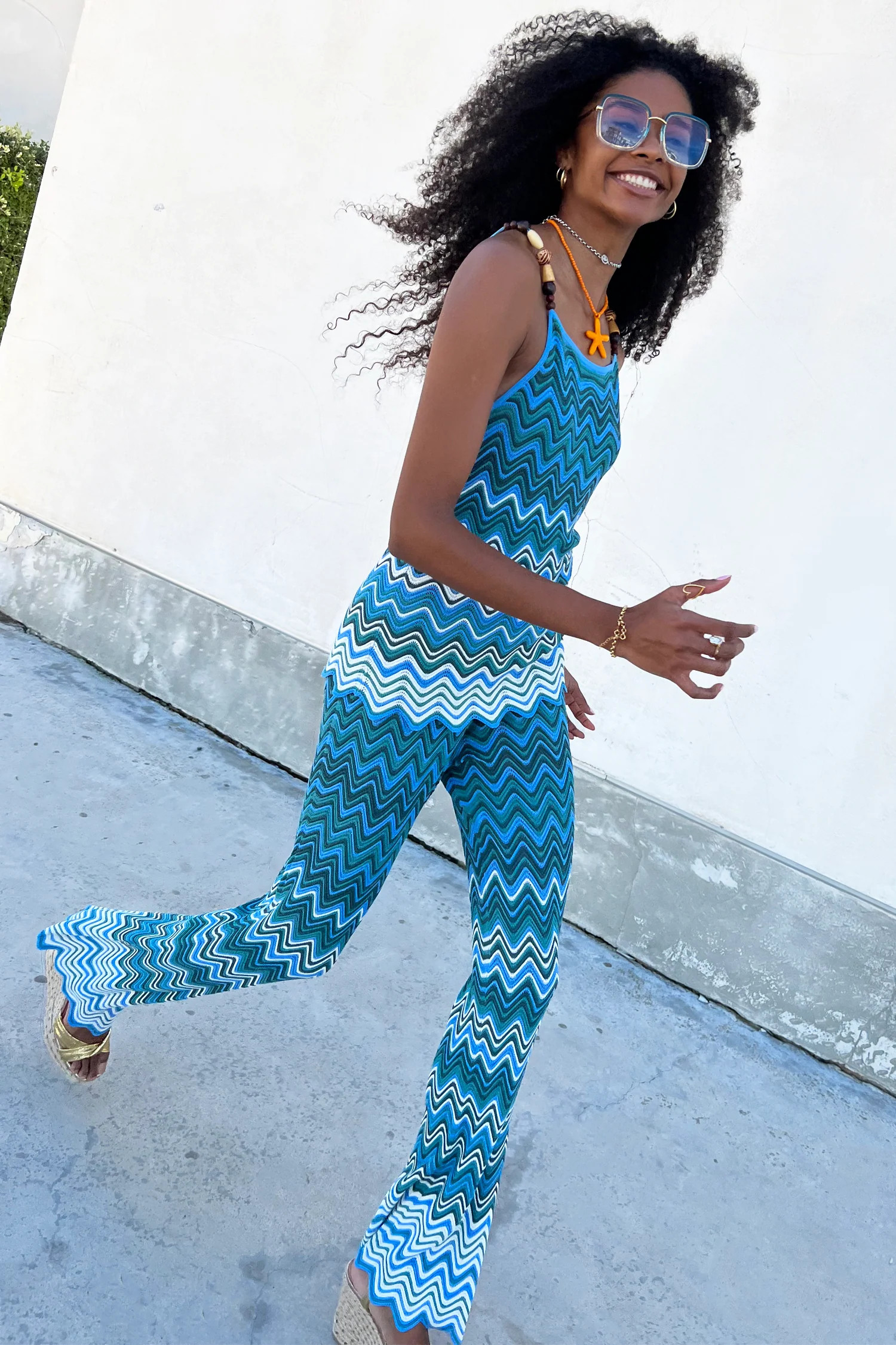 Santorini Flare Trousers | Never Fully Dressed (UK & IE)