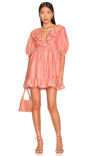 Hailey Mini Dress in Coral | Revolve Clothing (Global)