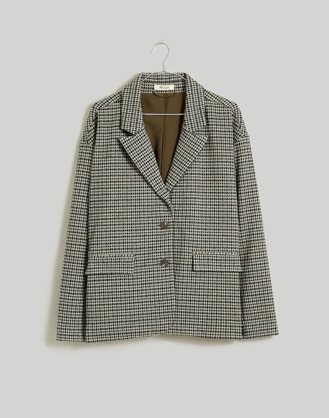 Oversized Knit Blazer in Houndstooth | Madewell
