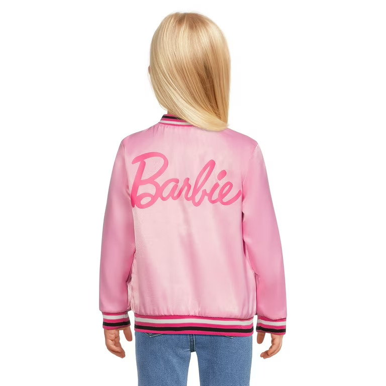 Barbie Toddler Girls Satin Bomber Jacket, Sizes 2T-5T | Walmart (US)