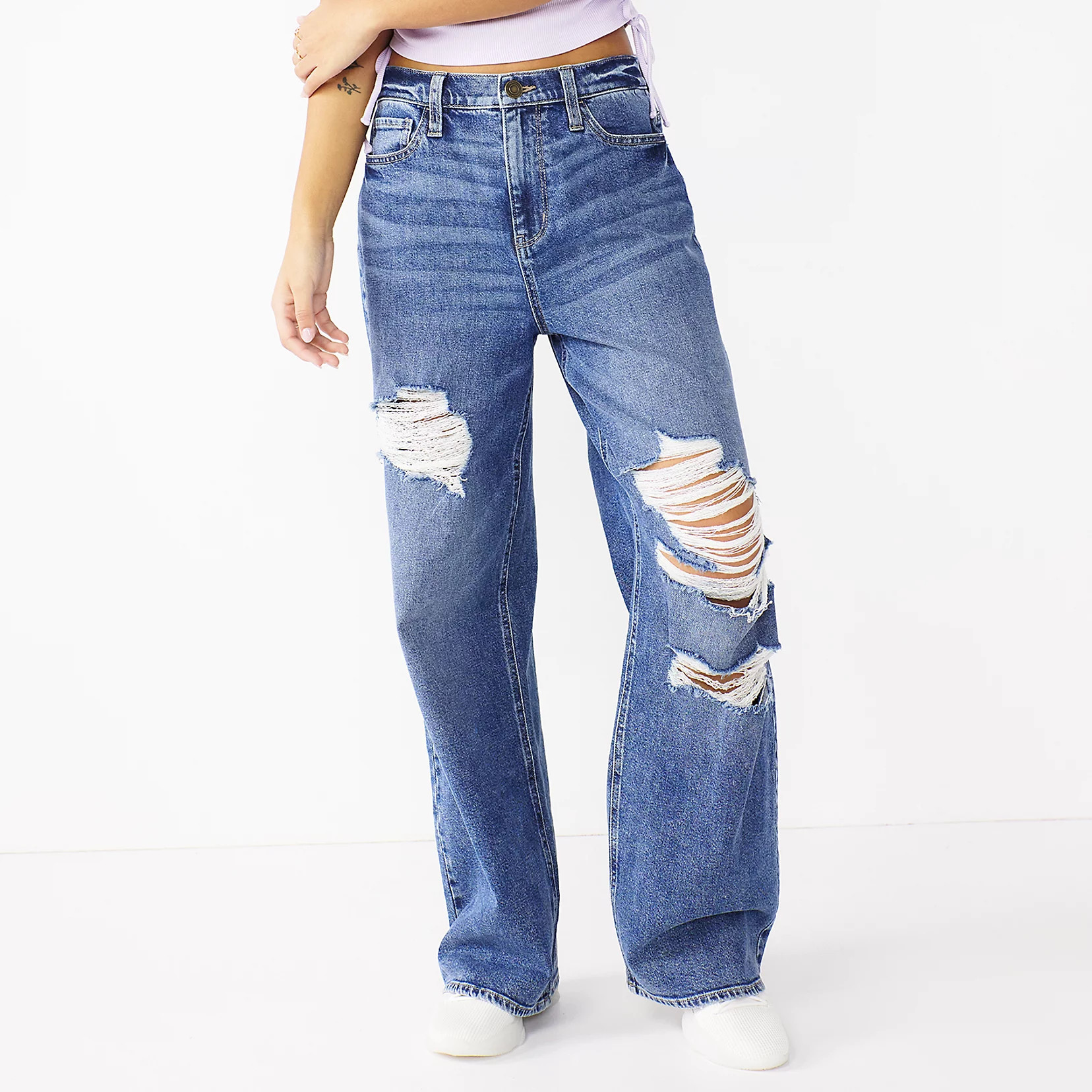 Juniors' SO® '90s Wide Leg Jeans | Kohl's