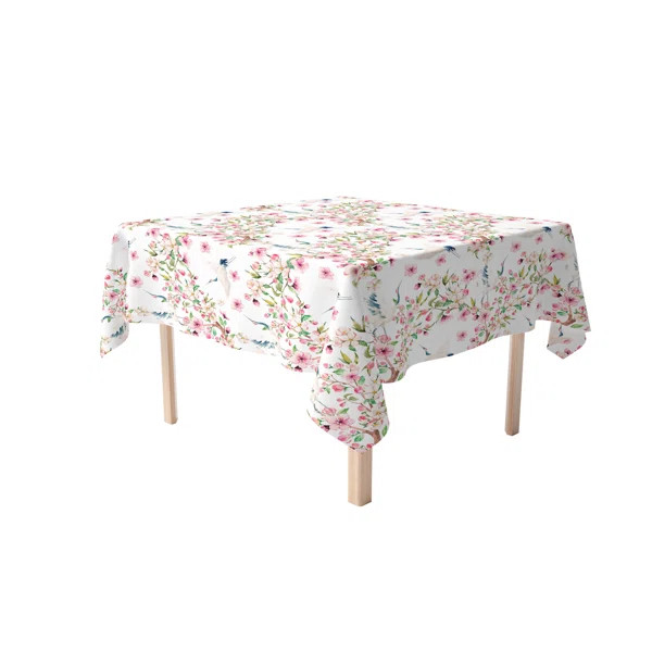 Square Floral Cotton Twill Tablecloth | Wayfair North America
