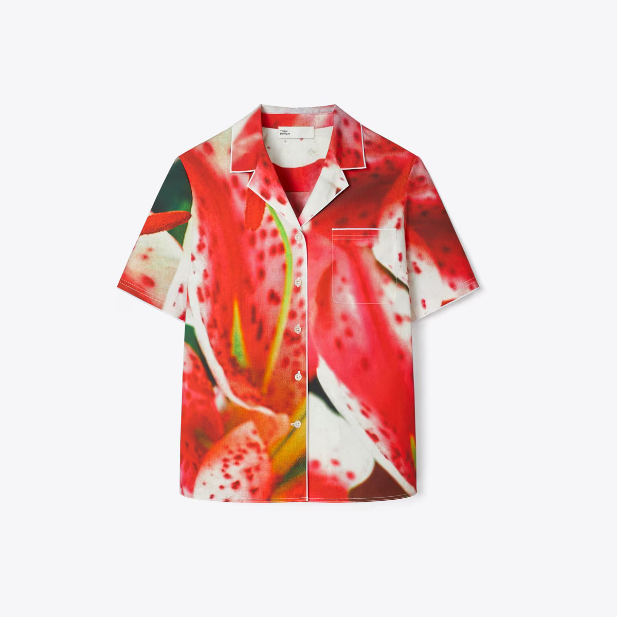 Twill Camp Shirt: Women's Designer  | Tory Burch | Tory Burch (US)