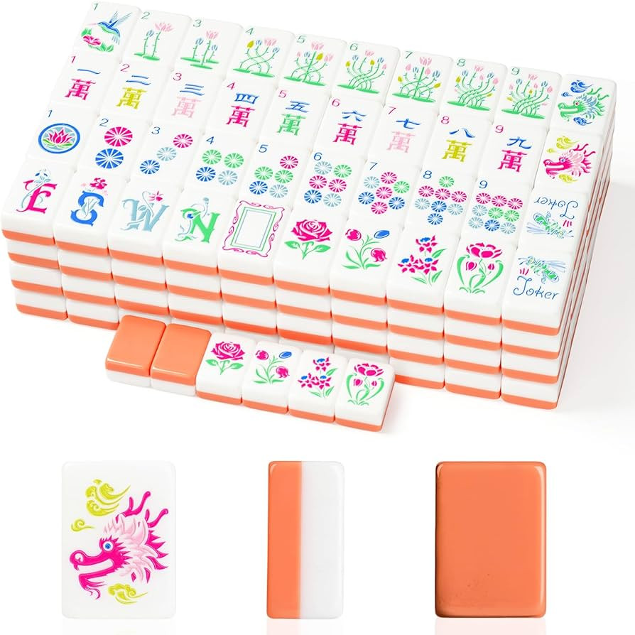 American Mahjong Set – Monet Garden-Themed 160 Acrylic Tiles, Includes Dice & Instruction Manua... | Amazon (US)