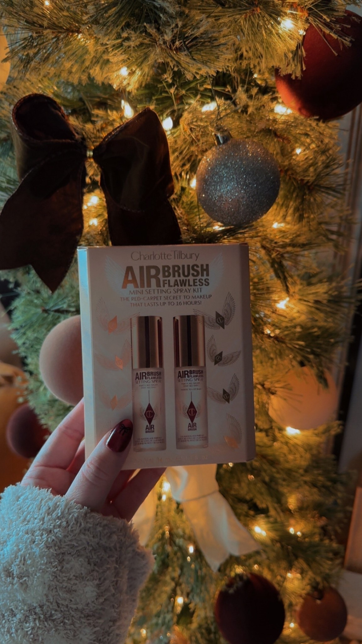 Got the cutest travel sized gift this Christmas 🎄💖 A two pack of Charlotte Tilbury mini setting sprays🥰 perfect for keeping my makeup fresh on the go ✨🛫 Small, lightweight, and total game changers for my routine! Charlotte Tilbury | mini setting spray | travel beauty essentials | holiday beauty gifts | Christmas beauty gift | makeup setting spray | on-the-go makeup | long-lasting makeup | travel-sized skincare | beauty must-haves | makeup routine essentials | festive beauty gifts | portable makeup products | lightweight beauty | makeup prep spray | skincare + makeup | holiday glam essentials | gift for her | travel-friendly beauty | beauty stocking stuffer

#LTKgrwm #LTKootd #LTKHoliday