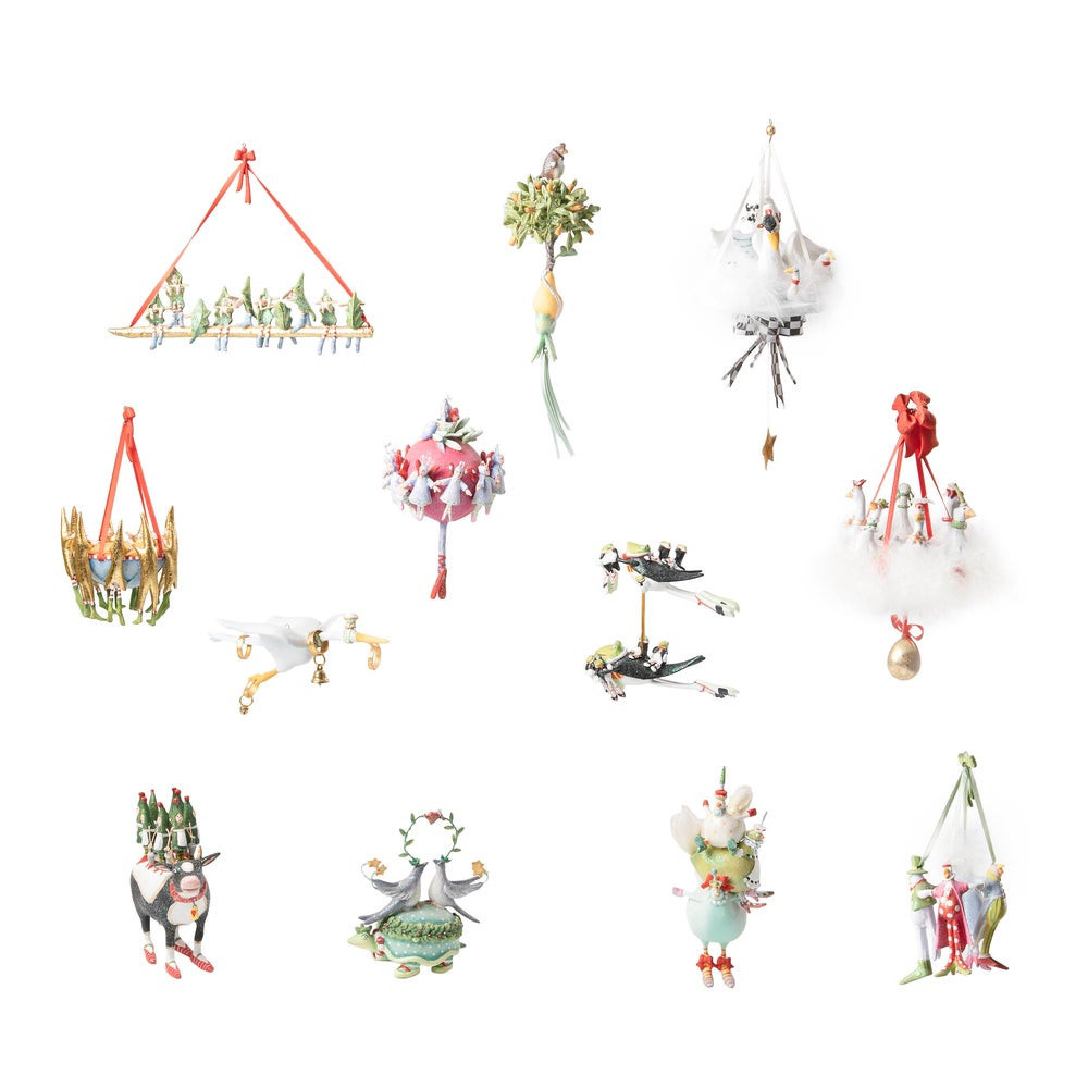 Patience Brewster 12 Days Ornament Set | MacKenzie-Childs