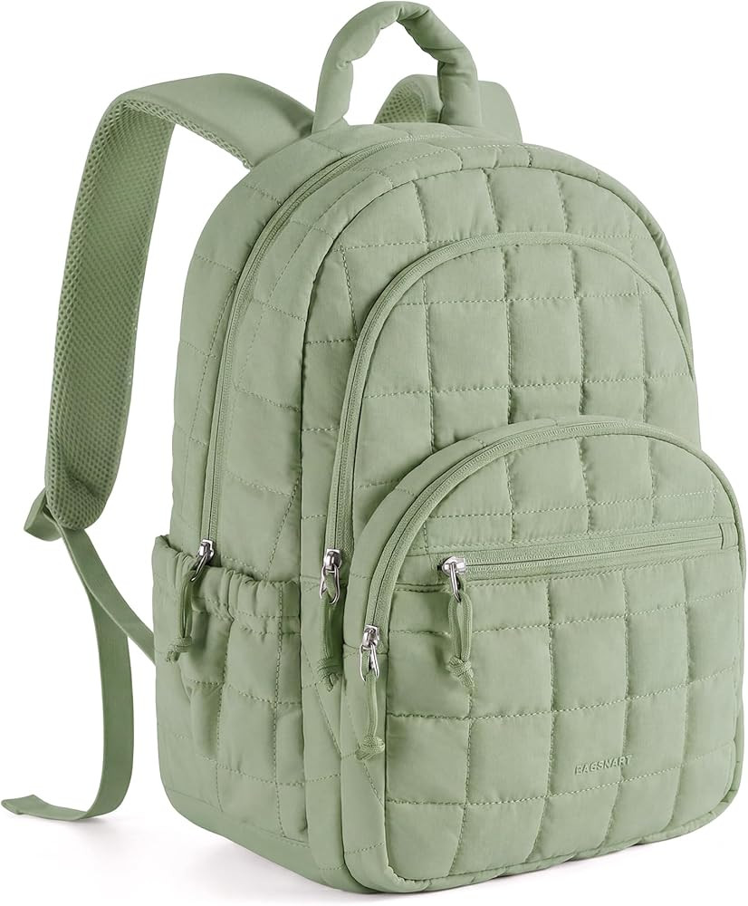 BAGSMART College Laptop Backpack, Travel Backpack for Women, Quilted Casual Daypack, Water-Resist... | Amazon (US)