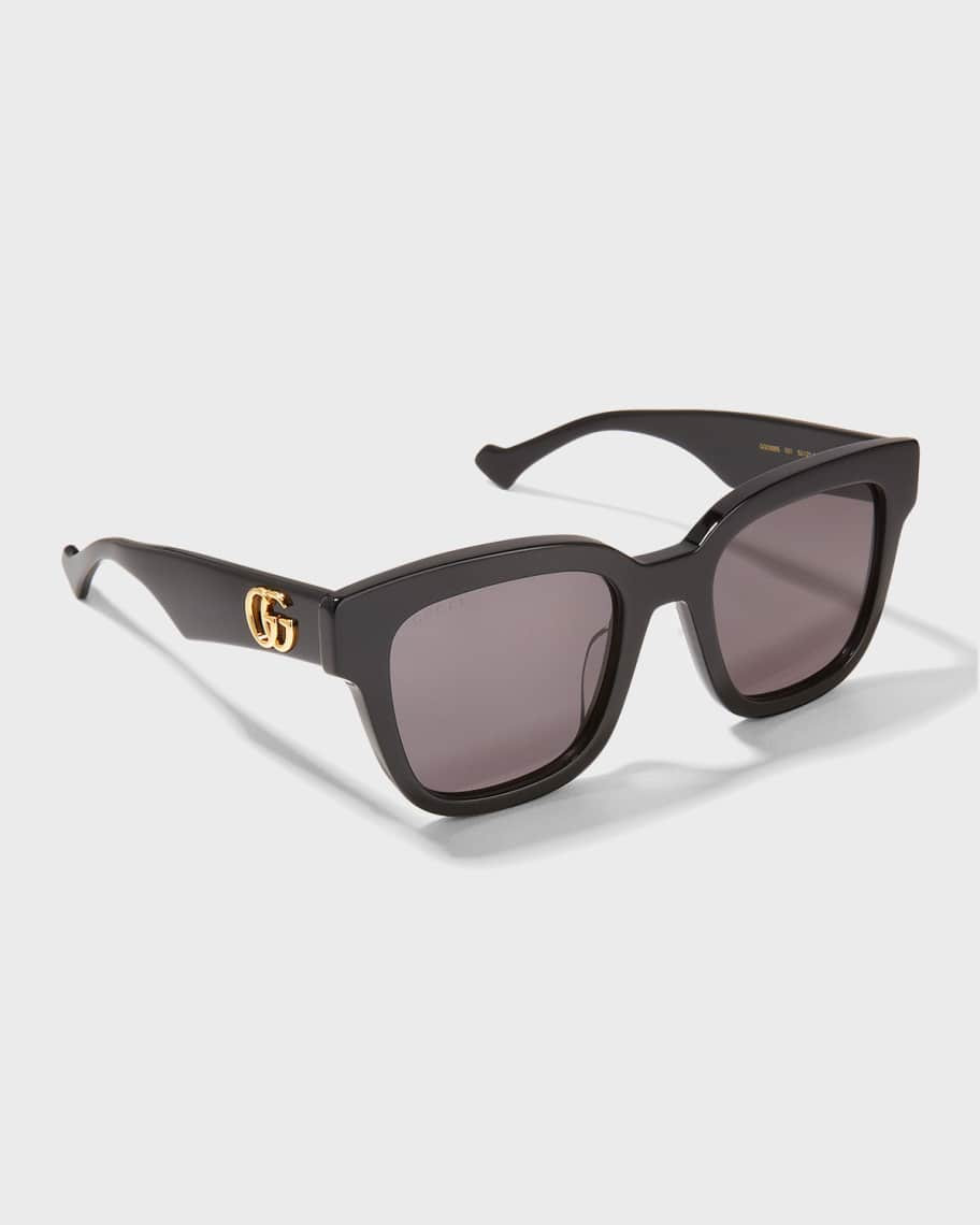 Gucci Oversized Rectangle Acetate Sunglasses | Neiman Marcus