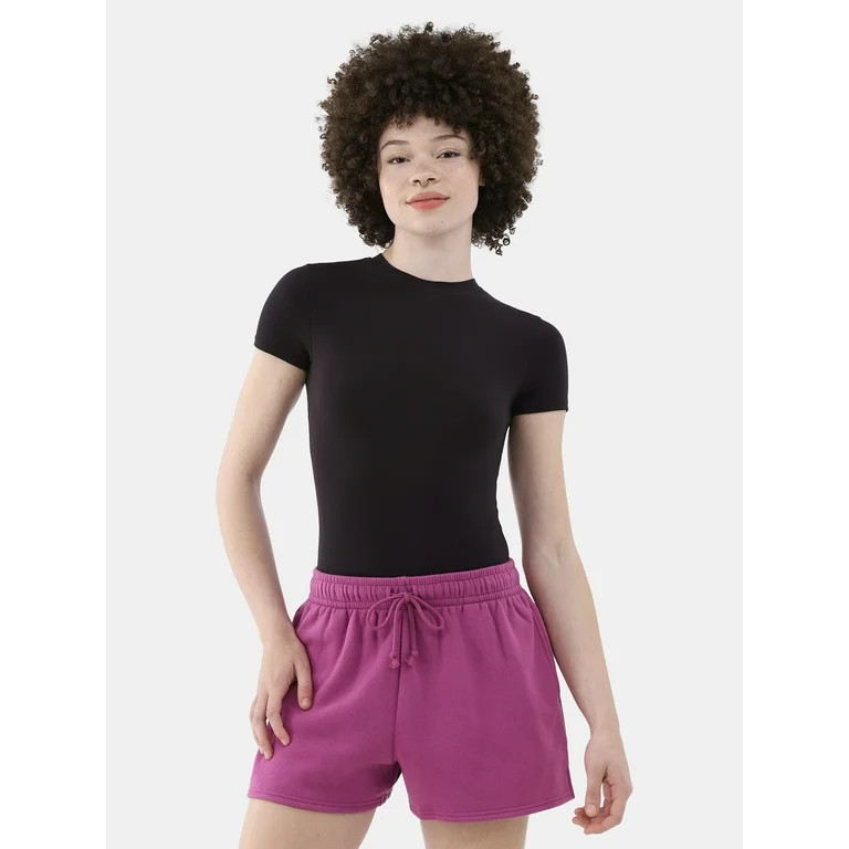 No Boundaries Cotton Jersey T-Shirt Bodysuit, Women’s | Walmart (US)