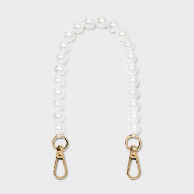 Handheld Mini Handbag Strap - A New Day™ White: Solid Acrylic & Zinc Alloy Bag Accessory with L... | Target