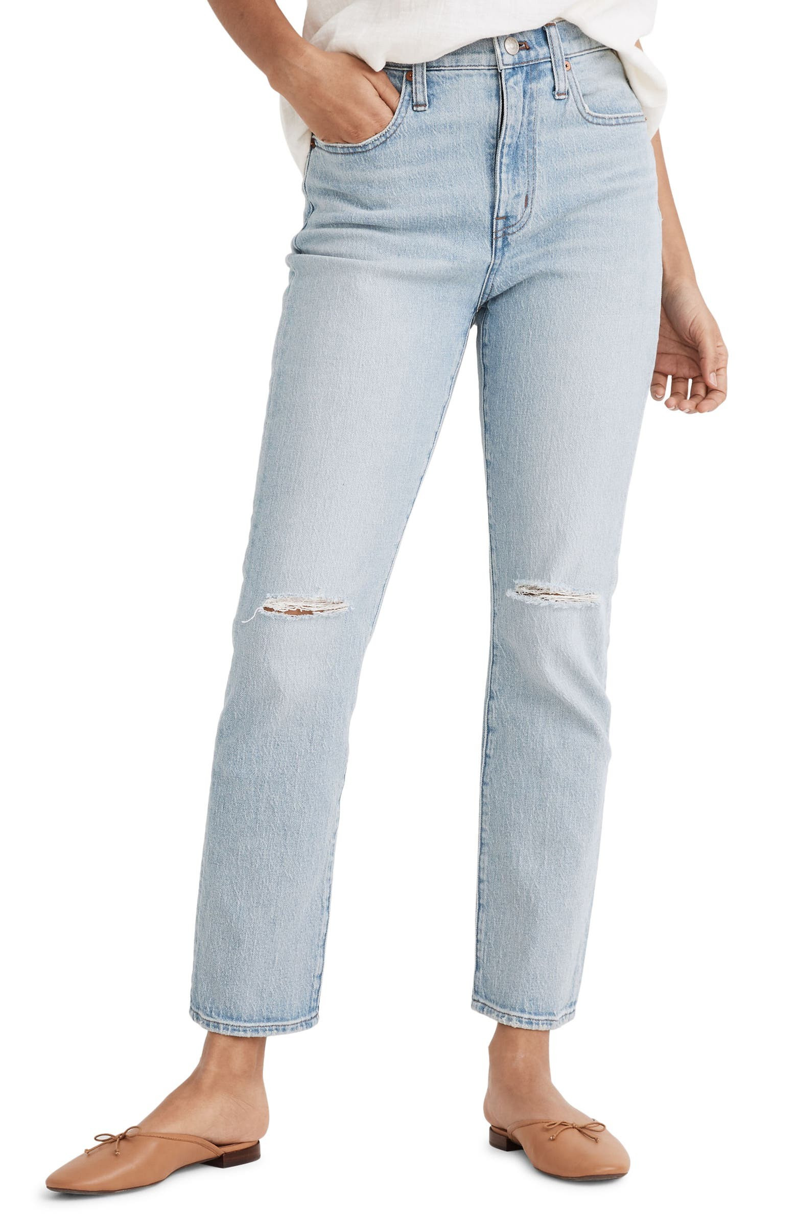 The Ripped High Waist Crop Slim Boyfriend Jeans | Nordstrom