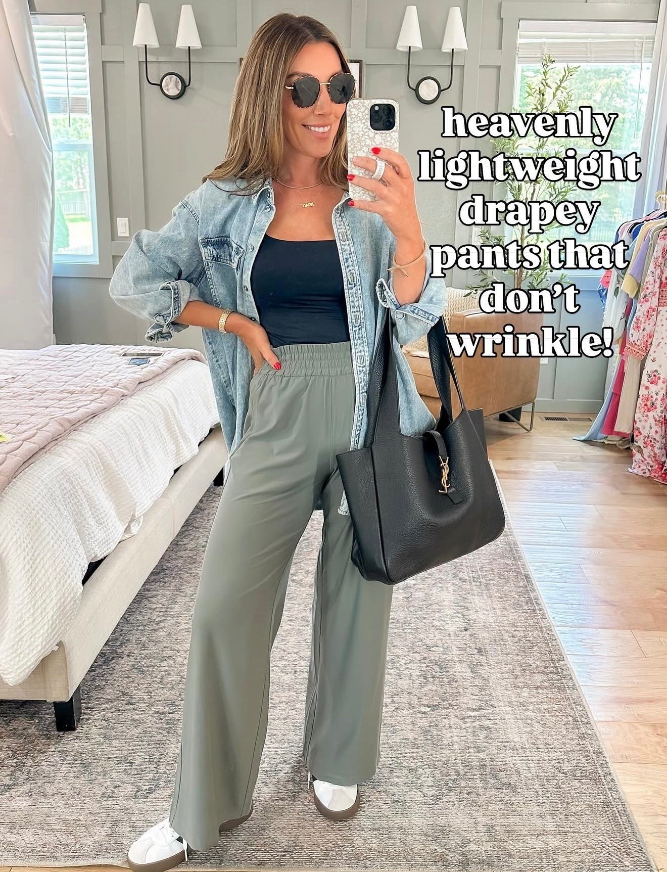 With pants that don’t wrinkle, you will win your travel day! ✈️

#airportstyle #travelootd #comfytraveloutfit 
#traveldayoutfit #ontherunstyle #effortlessstyle 
#casualtravelstyle #jetsetstyle #ltk #liketkit #liketoknowit #ltkstyle #ltkfashion 
#traveloutfits #travelstyle #airportoutfit #travelday

#LTKmomlife #LTKTravel #LTKWorkwear