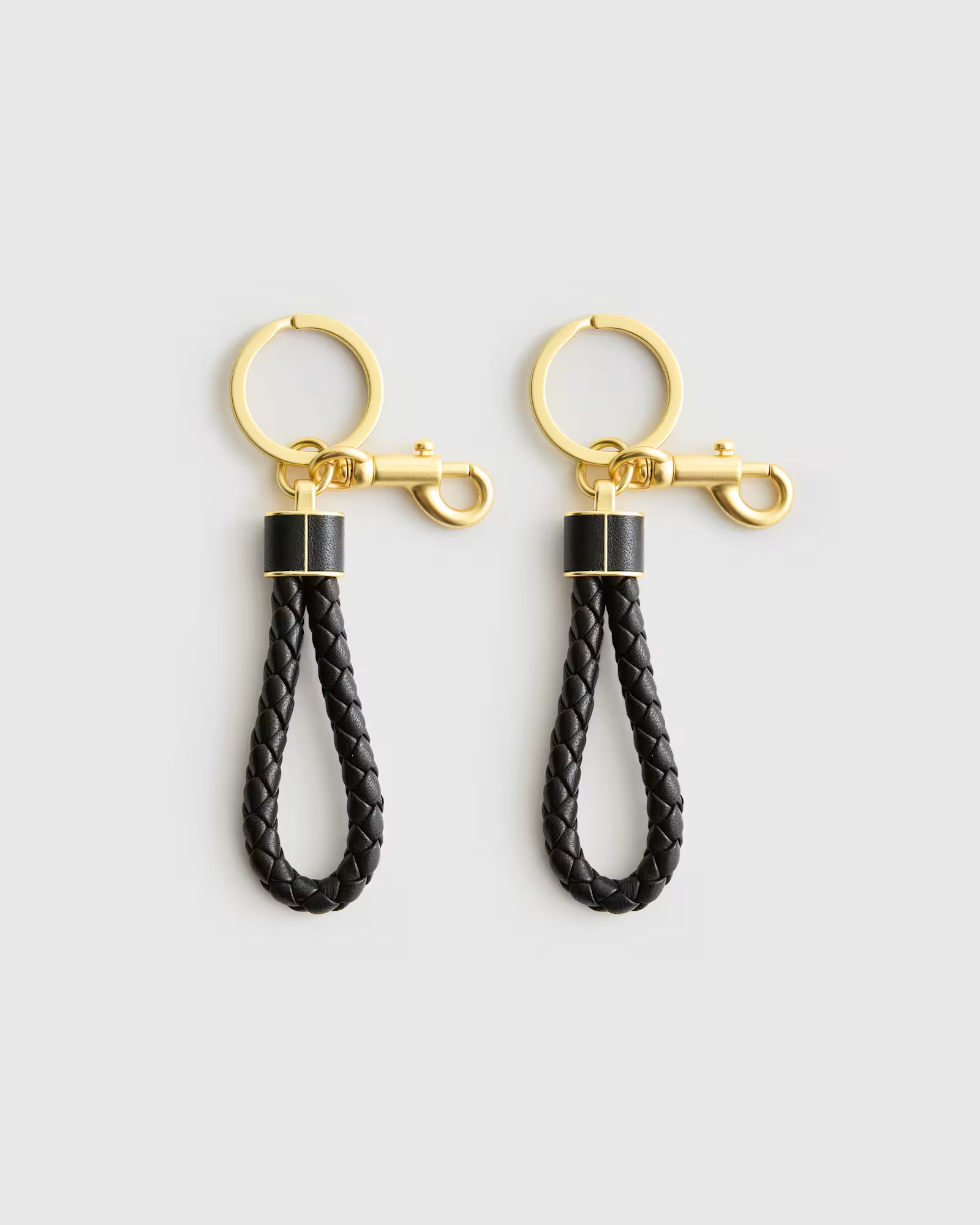 Italian Leather Braided Key Ring (2-Pack) | Quince