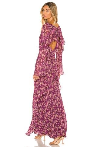 Tularosa Shiloh Dress in Plum Folk Floral from Revolve.com | Revolve Clothing (Global)