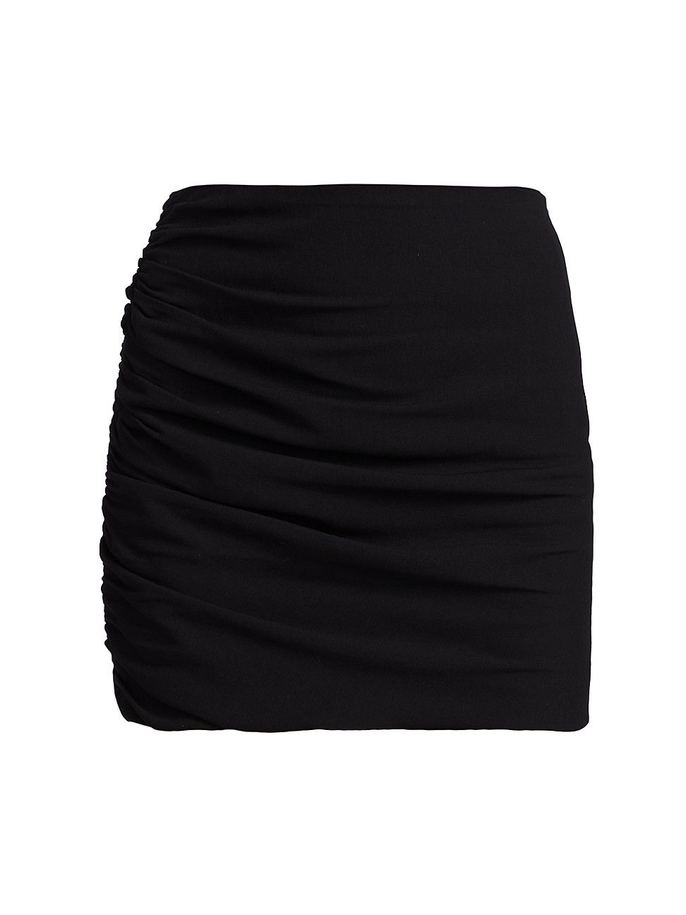Women's Ruched Miniskirt - Black - Size 0 | Saks Fifth Avenue
