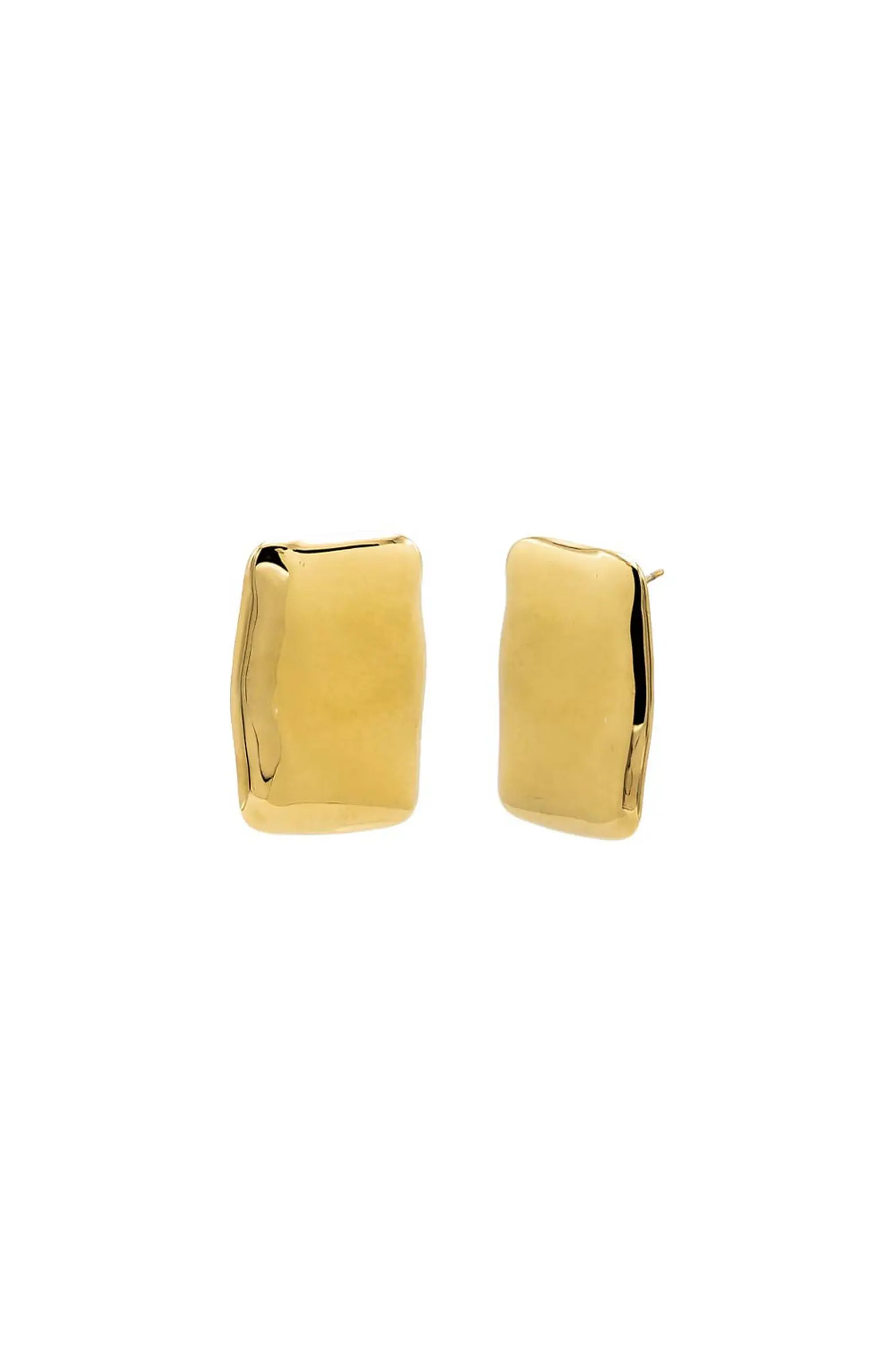 BY ADINA EDEN Solid Large Rectangle Button Stud Earring | Nordstrom | Nordstrom